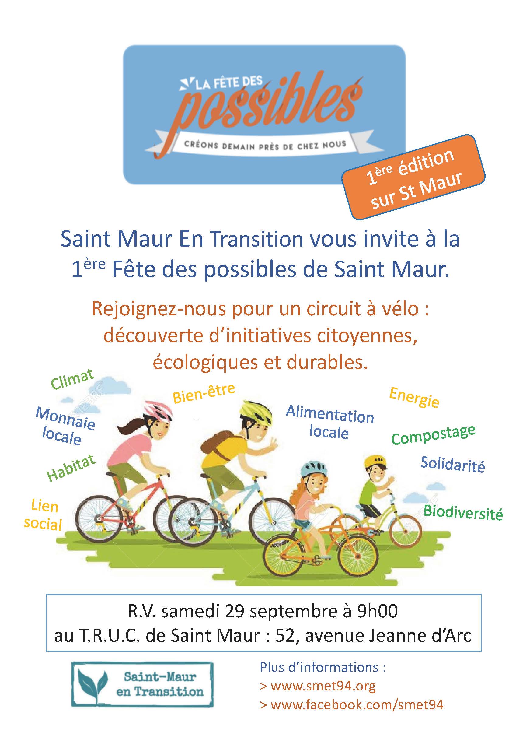 Affiche Fête des Possibles à St-Maur