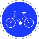 Panneau piste cyclable obligatoire